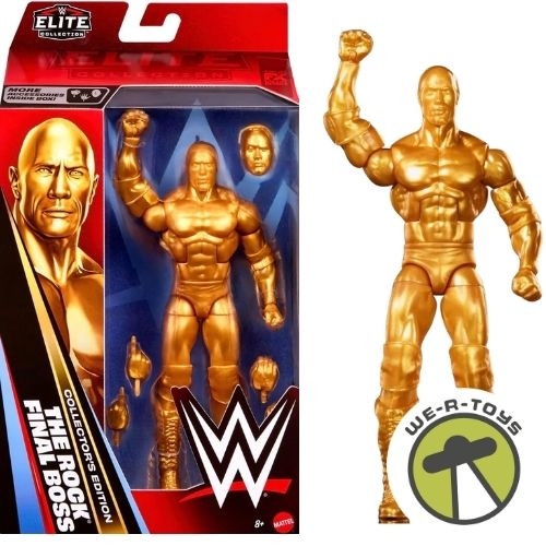 WWE Gold Elite Collectors Edition The Rock The Final Boss Action