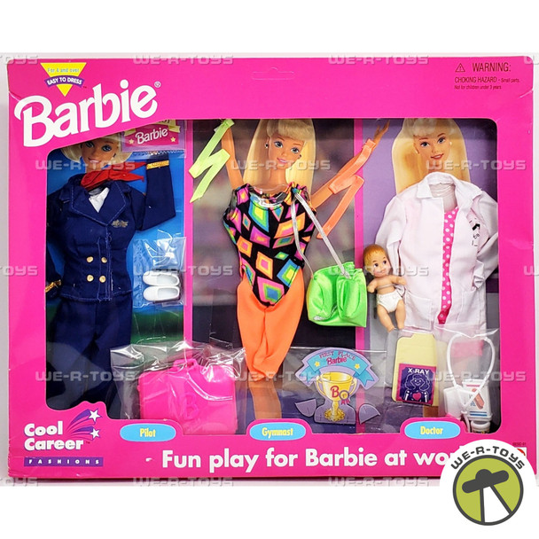 Barbie Easy to Dress Cool Career Fashions Set of 3 Outfits 1995 Mattel 68592