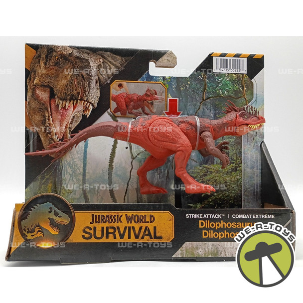 Jurassic World Survival Strike Attack Dilophosaurus Action Figure Mattel JKL67