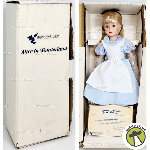 Disney Alice in Wonderland 13" Porcelain Doll by The Walt Disney Company
