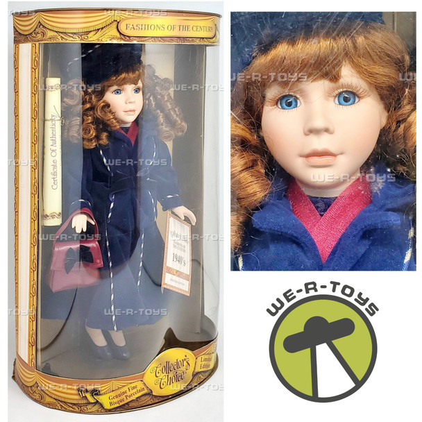 Collector's Choice Fashions of the Century 1940's Porcelain Doll DanDee 10814