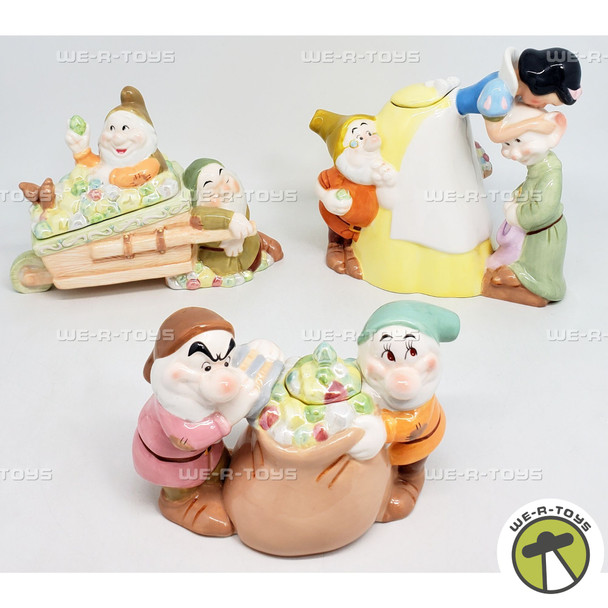 Disney Snow White and the Seven Dwarfs Tea Pot, Sugar, and Creamer Set 29000
