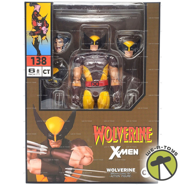 Marvel X-Men Wolverine Action Figure Brown Comic Version No. 138 Medicom Toy