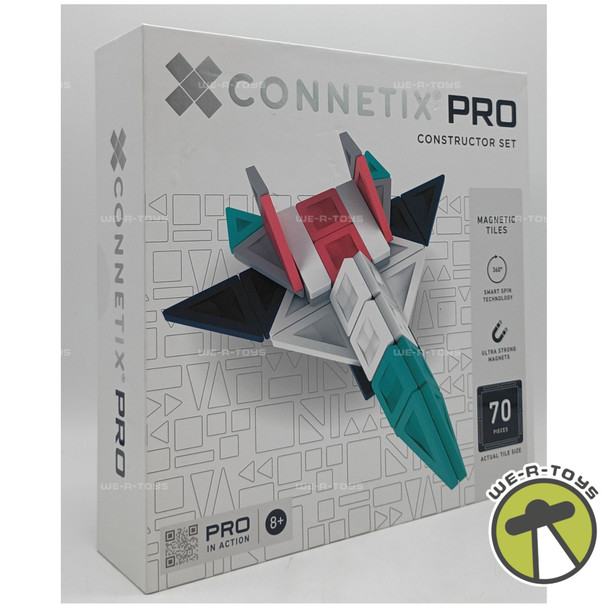 Connetix Pro Constructor Set Magnetic Tiles 70 Pieces Brave Toys 73020