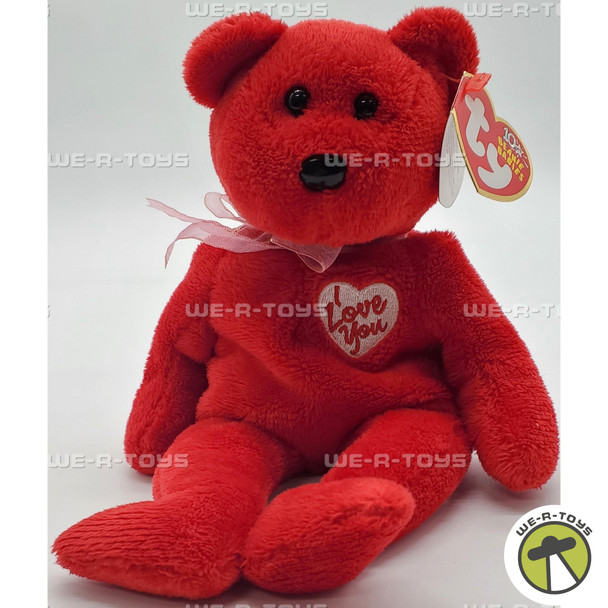 Ty Beanie Baby Secret the Bear Valentine's Themed Plush 2003