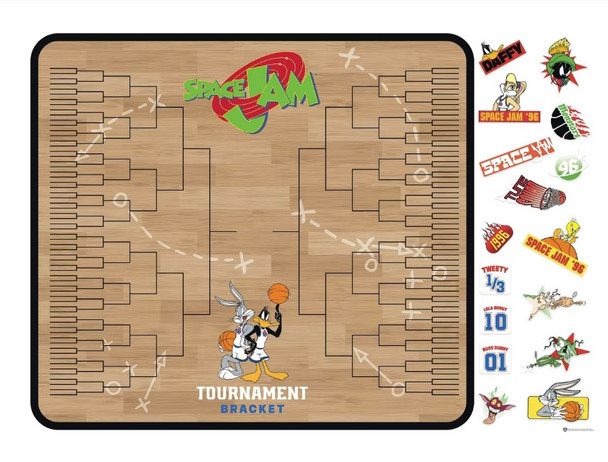 Space Jam 30th Anniversary Dry Erase Tournament Peel and Stick Wall Decals