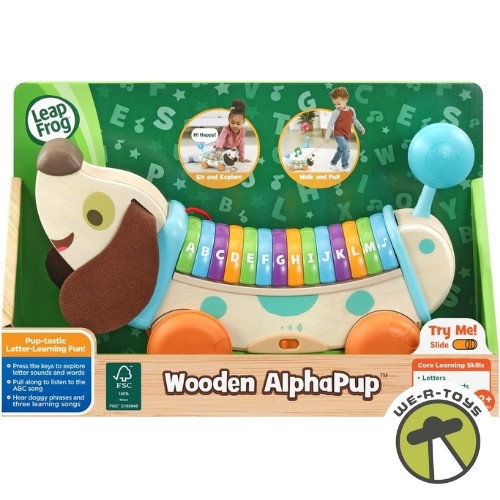 LeapFrog Wooden AlphaPup Pull-Along Alphabet Dog