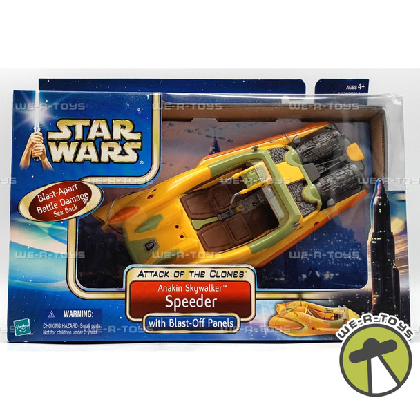 Star Wars Anakin Skywalker Speeder Vehicle Attack of The Clones 2002 Hasbro