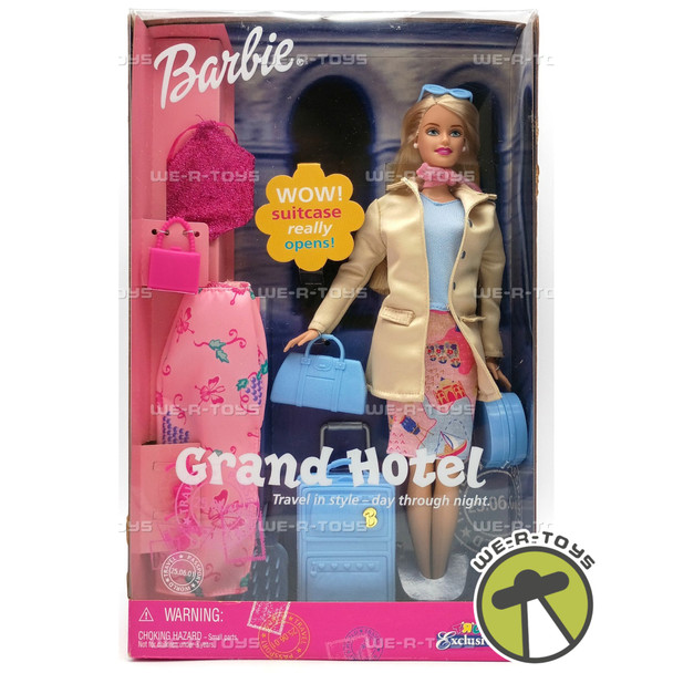 Grand Hotel Barbie Doll Blonde With Suitcase & Accessories #50576 Mattel 2001