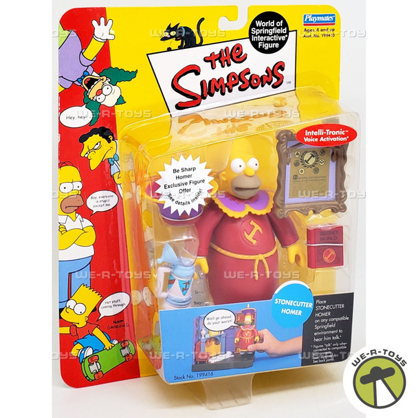 The Simpsons Stonecutter Homer World of Springfield Figure 2002 Playmates 99416