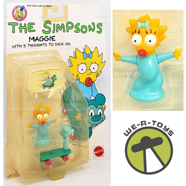 The Simpsons Maggie Figure with 5 Thought Bubbles 1990 Mattel 09086