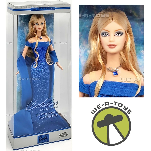 September Sapphire Barbie Doll Birthstone Collection 2002 Mattel B2394