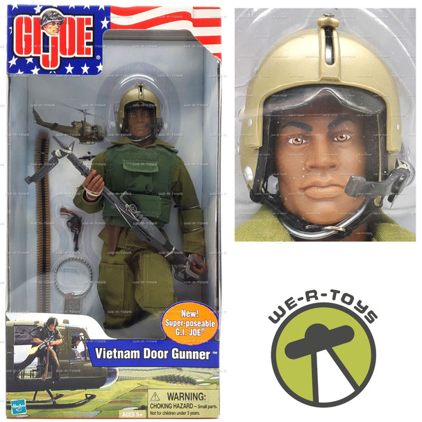 GI Joe Vietnam Door Gunner Action Figure African American 2001 Hasbro #81555