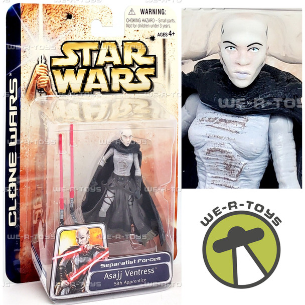 Star Wars Clone Wars Asajj Ventress Action Figure 2003 Hasbro 84827