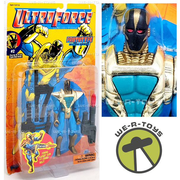 Ultra Force Prototype Ultra Hero with Firing Laser Gun Action Figure 1995 Galoob