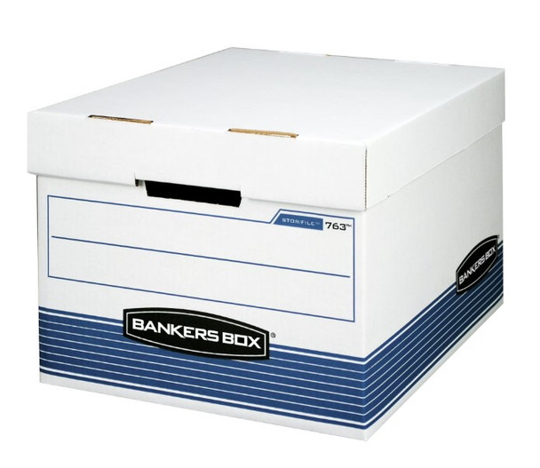 Bankers Box 30 Pack Medium-Duty File Storage Boxes FastFold Lid For Letter/Legal