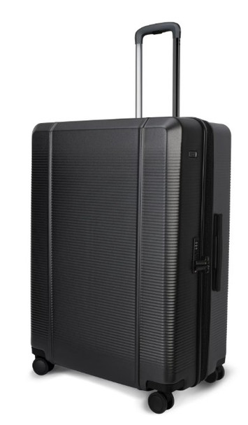 btL 28" Checked Hardside Luggage With 360-Spinner Wheels, Black