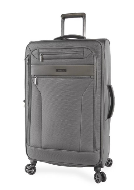 Brookstone Harbour 30" Softside Large Checked Spinner Luggage, Dark Charcoal