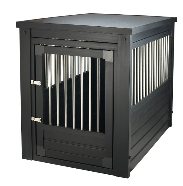 New Age Pet ECOFLEX® InnPlace X-Large Indoor Furniture Style Pet Kennel, Black