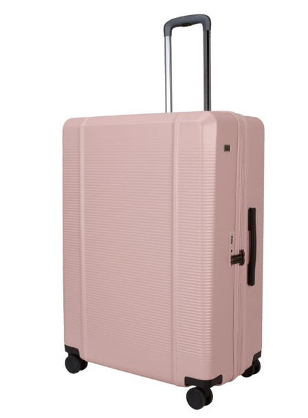 btL 24" Checked Hardside Luggage With 360-Spinner Wheels, Rose Smoke