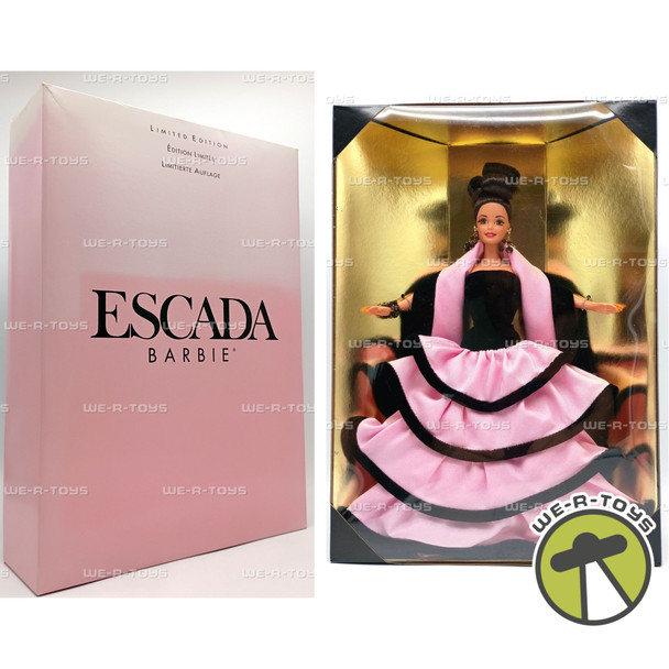 Escada Barbie Doll in Pink & Black Gown Limited Edition 1996 Mattel Item #15948