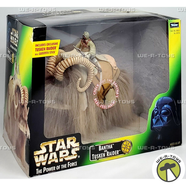 Star Wars The Power of the Force Bantha and Tusken Raider Figure Set 1998 Kenner