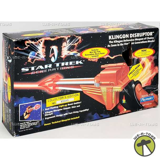Star Trek Generations Klingon Disruptor Weapon 1994 Playmates 06146