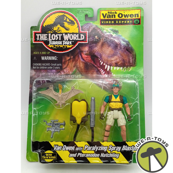 Jurassic Park The Lost World Nick Van Owen Video Expert Action Figure Set 1996