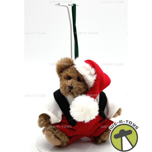 Boyds Bears Santa Bear Mini Plush Ornament #562741 Brown In Santa Suit