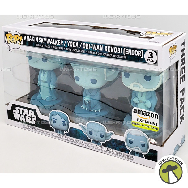 Funko POP Star Wars Anakin Skywalker Yoda and Obi-Wan Kenobi Endor Figure 3PK