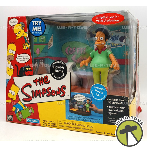 The Simpsons Interactive Bowl-A-Rama Environment Set & Pin Pal Apu Figure 2000