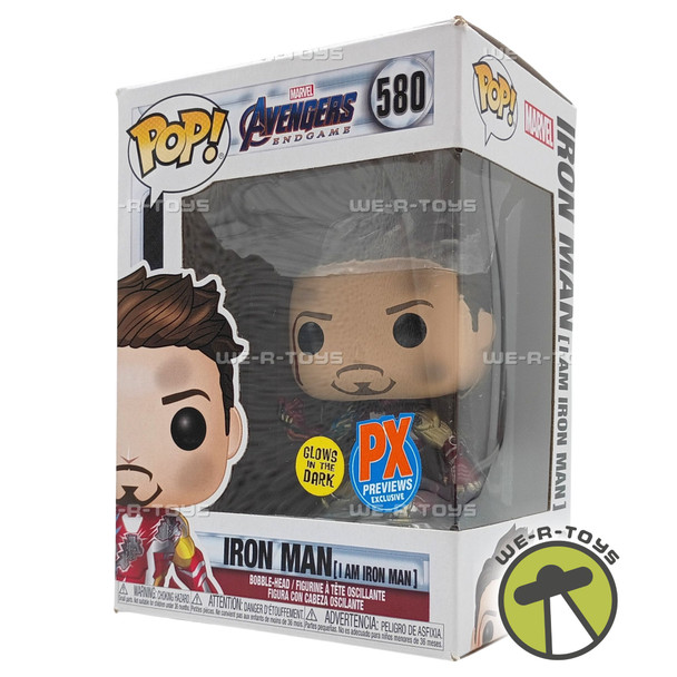 Funko Pop! Marvel Avengers Endgame Iron Man #580 Glow In The Dark Vinyl Figure