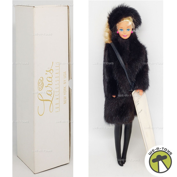 Lara's Fur Accessories New York, NY USA Barbie Doll in Ranch Mink Coat