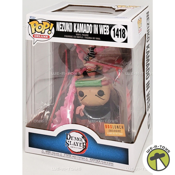 Funko POP Deluxe Demon Slayer Nezuko Kamado in Web 1418 GITD Vinyl Figure