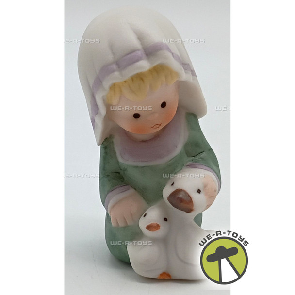 Nativity Little Goosegirl Painted Bisque 2 1/8" Figurine 1988 Hallmark OD604-1