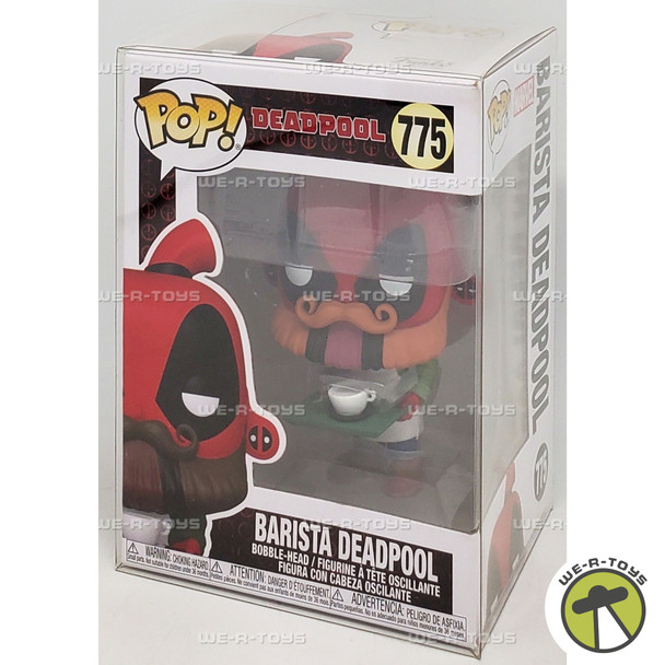 Funko Pop Marvel Deadpool 30th Coffee Barista Deadpool 775 Bobble Head Figure
