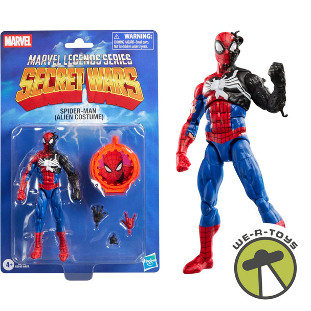Secret Wars Marvel Legends Series Spider-Man Alien Costume 6 Inch Action Figure