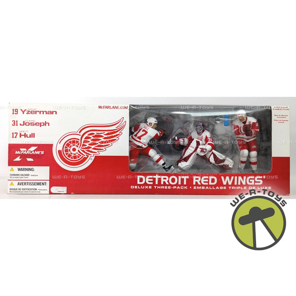 NHL Detroit Red Wings Deluxe 3 Pack of Action Figures McFarlane 2003 Series 4