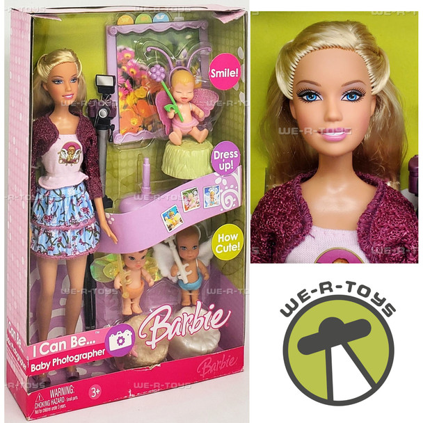 I Can Be... Baby Photographer Barbie Doll Play Set 2006 Mattel K8577