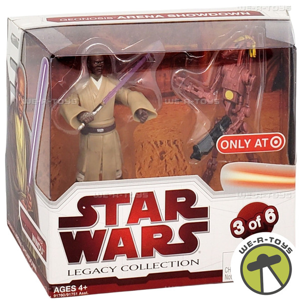 Star Wars Legacy Geonosis Arena Showdown Mace Windu and Battle Droid Commander