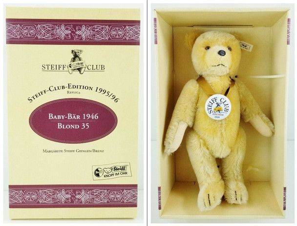Steiff-Club-Edition 1946 Replica Bear 1995/96 Blond 35 Teddy No. 420054 w/ COA 2