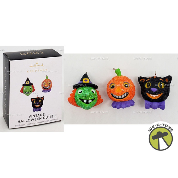 Hallmark Keepsake Halloween Ornaments Mini Vintage Halloween Cuties Set of 3