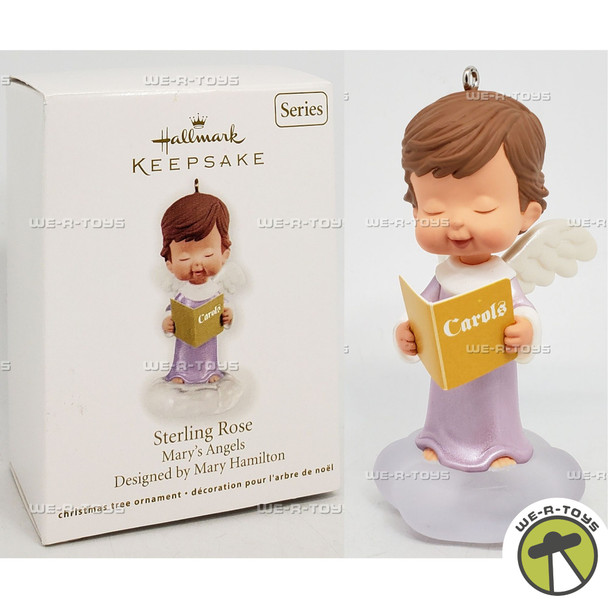 Hallmark Keepsake Ornament Sterling Rose Marys Angels 25th in Series 2012
