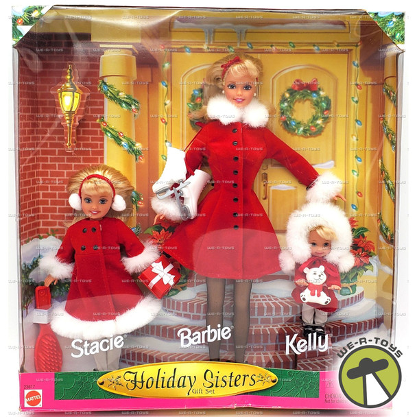 Barbie Holiday Sisters Gift Set Barbie Kelly & Stacie Dolls 1999 Mattel #23617