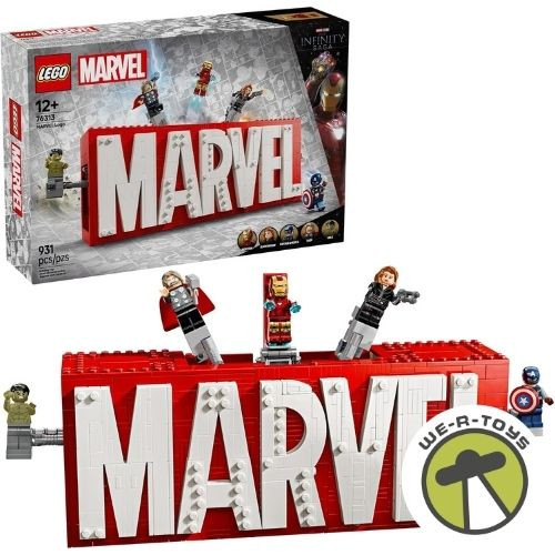 LEGO Marvel Logo & Minifigures Collectible Building Toy 76313