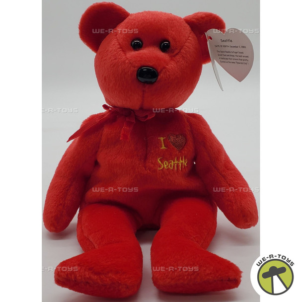 Ty Beanie Baby I Love Seattle the Bear Plush USA Summer Gift Show Exclusive 2004