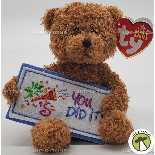 Ty Beanie Baby You Did It! the Bear Beanie Greetings Plush 2006