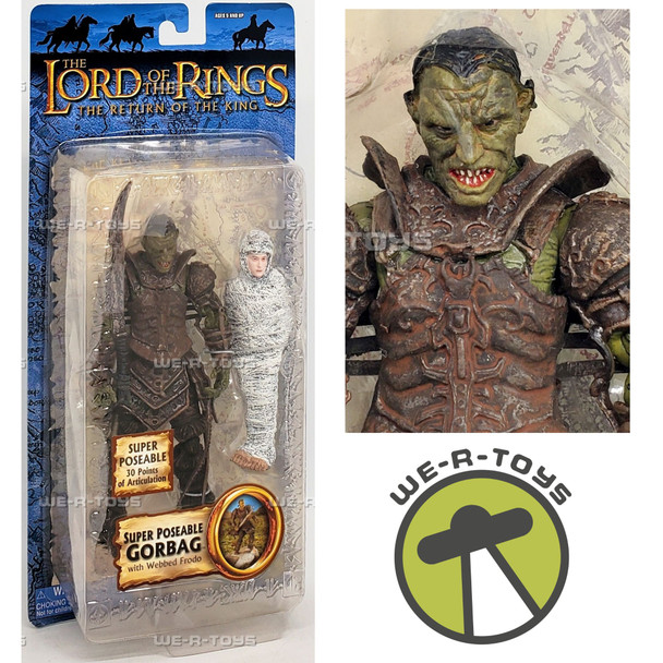 The Lord of the Rings Gorbag Action Figure with Webbed Frodo Toy Biz 81524