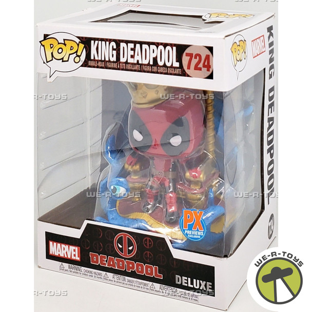 Funko POP Marvel King Deadpool 724 Deluxe Vinyl Bobble Head Figure