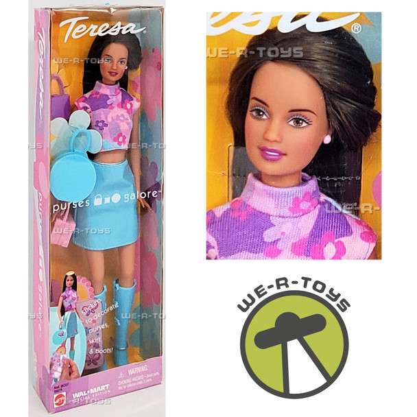 Purses Galore Teresa Friend of Barbie Doll Blue 2002 Mattel 56679